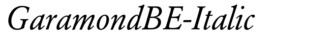 GaramondBE-Italic