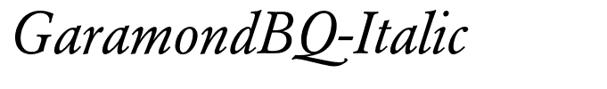 GaramondBQ-Italic