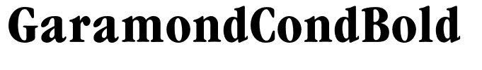 GaramondCondBold