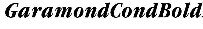 GaramondCondBoldItalic
