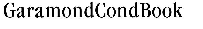 GaramondCondBook