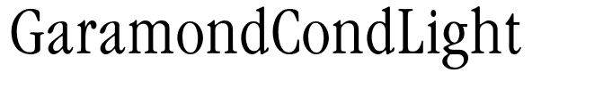 GaramondCondLight