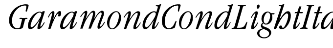GaramondCondLightItalic