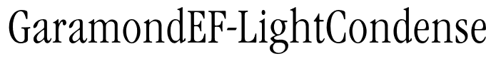 GaramondEF-LightCondensed
