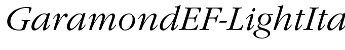 GaramondEF-LightItalic