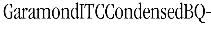 GaramondITCCondensedBQ-Light