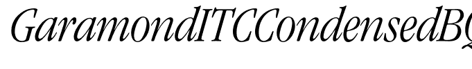 GaramondITCCondensedBQ-LightItalic
