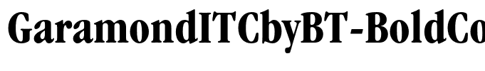 GaramondITCbyBT-BoldCondensed