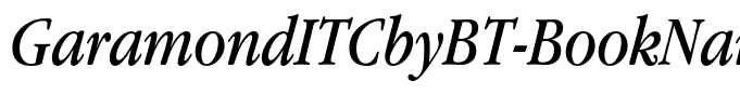 GaramondITCbyBT-BookNarrowItal