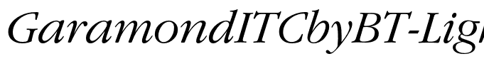 GaramondITCbyBT-LightItalic