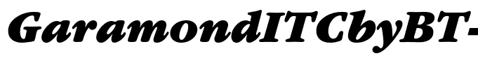 GaramondITCbyBT-UltraItalic