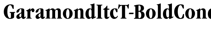 GaramondItcT-BoldCondensed