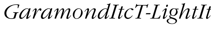 GaramondItcT-LightItalic