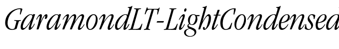 GaramondLT-LightCondensedItalic