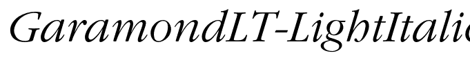 GaramondLT-LightItalic