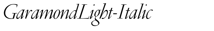 GaramondLight-Italic