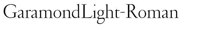 GaramondLight-Roman