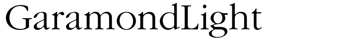 GaramondLight