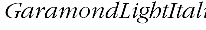 GaramondLightItalic
