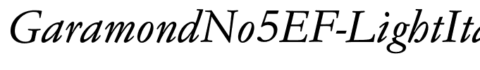 GaramondNo5EF-LightItalic