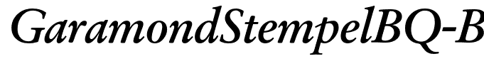 GaramondStempelBQ-BoldItalic