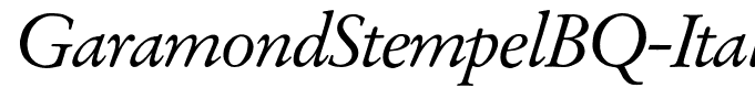 GaramondStempelBQ-Italic