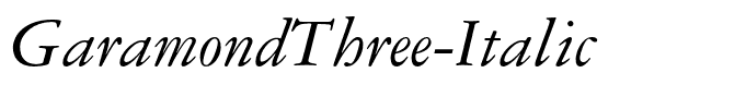 GaramondThree-Italic