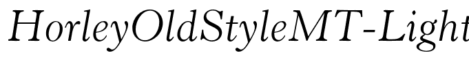 HorleyOldStyleMT-LightItalic