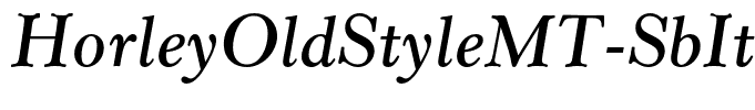 HorleyOldStyleMT-SbItalic