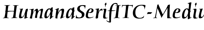 HumanaSerifITC-MediumItalic