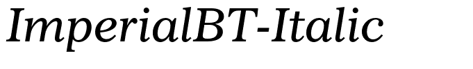 ImperialBT-Italic