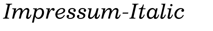 Impressum-Italic