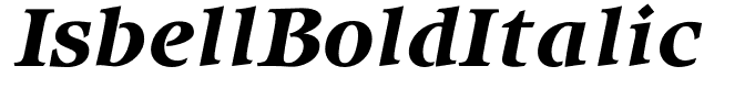 IsbellBoldItalic