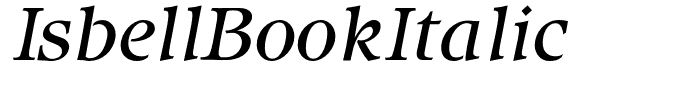 IsbellBookItalic