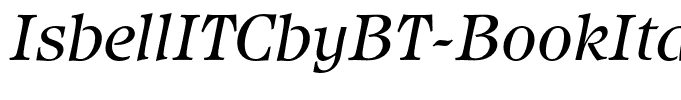 IsbellITCbyBT-BookItalic