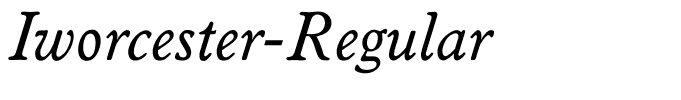 Iworcester-Regular