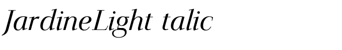 JardineLightItalic