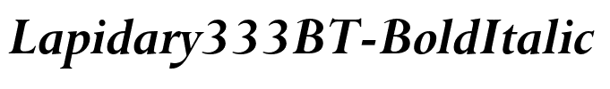 Lapidary333BT-BoldItalic