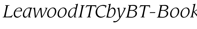 LeawoodITCbyBT-BookItalic