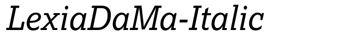 LexiaDaMa-Italic