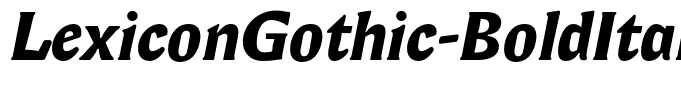 LexiconGothic-BoldItalic