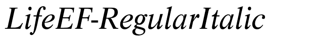 LifeEF-RegularItalic