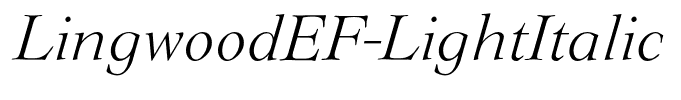 LingwoodEF-LightItalic