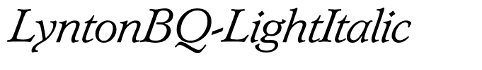 LyntonBQ-LightItalic