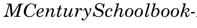 MCenturySchoolbook-Italic