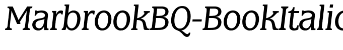 MarbrookBQ-BookItalic