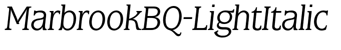 MarbrookBQ-LightItalic