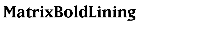 MatrixBoldLining