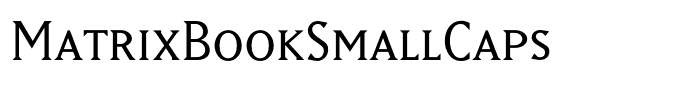 MatrixBookSmallCaps