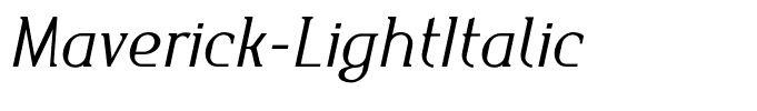 Maverick-LightItalic